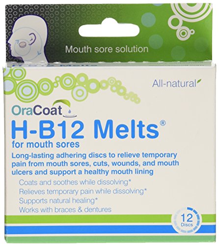 OraHealth B12 Melts for Mouth Sores, 12 Discs (Pack of 2)