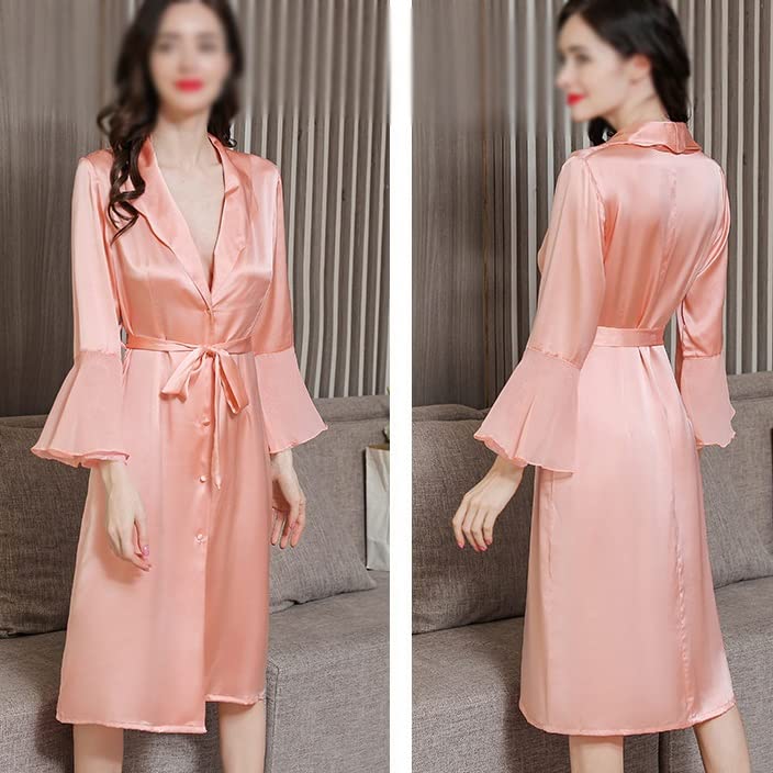 Amazon.co.jp: 100 シルク ローブ女性ロング ナイトガウン パジャマ  