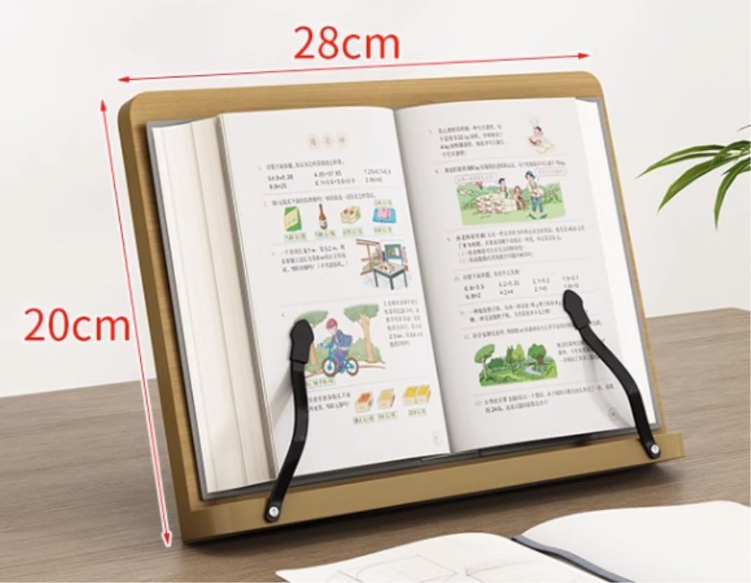 Uchwyt Przepisy Kuchnia Rzemieślnicza Przemysłowa Metalowy Drewniany Stojak Na Książkę Kucharską I Uchwyt Tablet Pomocnik Kuchenny(20 * 20 * 28cm)