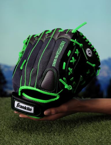 Franklin Sports Windmill Series 11-Inch Lightweight Softball Glove, Lime/Gray - image 2