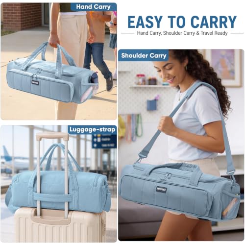 Image of AMOIGEE Puff Carrying Case for Cricut Explore 5, Quilted Storage Bag for Die-Cutting Machine, Travel Craft Tote with Pockets for Vinyl, Tools, Mats and Cricut Accessories and Suppliers