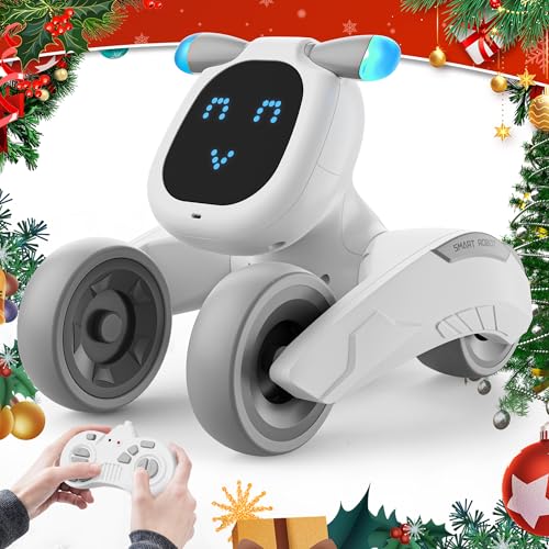 Dnenellr Robot Juguete, Robot Teledirigido para Niños con Expresión LED, Programable, Control por Voz (Solo en inglés), Interactivo Inteligente, Regalo para Niños y Niñas 3 4 5 6 7 8 9 10 11 12 Años Dnenellr Robot Juguete, Robot Teledirigido para Niños con Expresión LED, Programable, Control por Voz (Solo en inglés), Interactivo Inteligente, Regalo para Niños y Niñas 3 4 5 6 7 8 9 10 11 12 Años