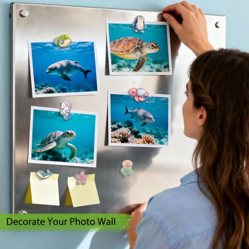 7 imanes decorativos para refrigerador en forma de animales marinos miniatura 3