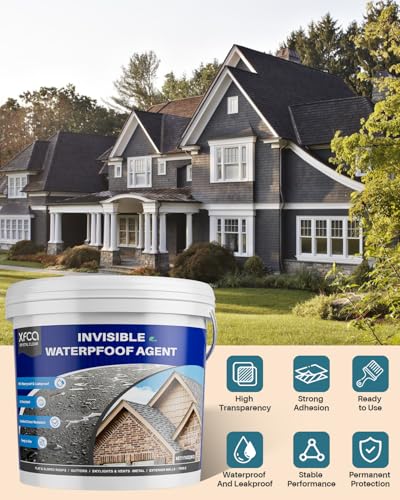 Image of Transparent Waterproof Sealant,175oz Clear Transparent Waterproof Coating,Liquid Invisible Water Proof Agent for Roofs Walls,Garden,Bathroom,Kitchen Indoor & Outdoor Water Proof Sealant