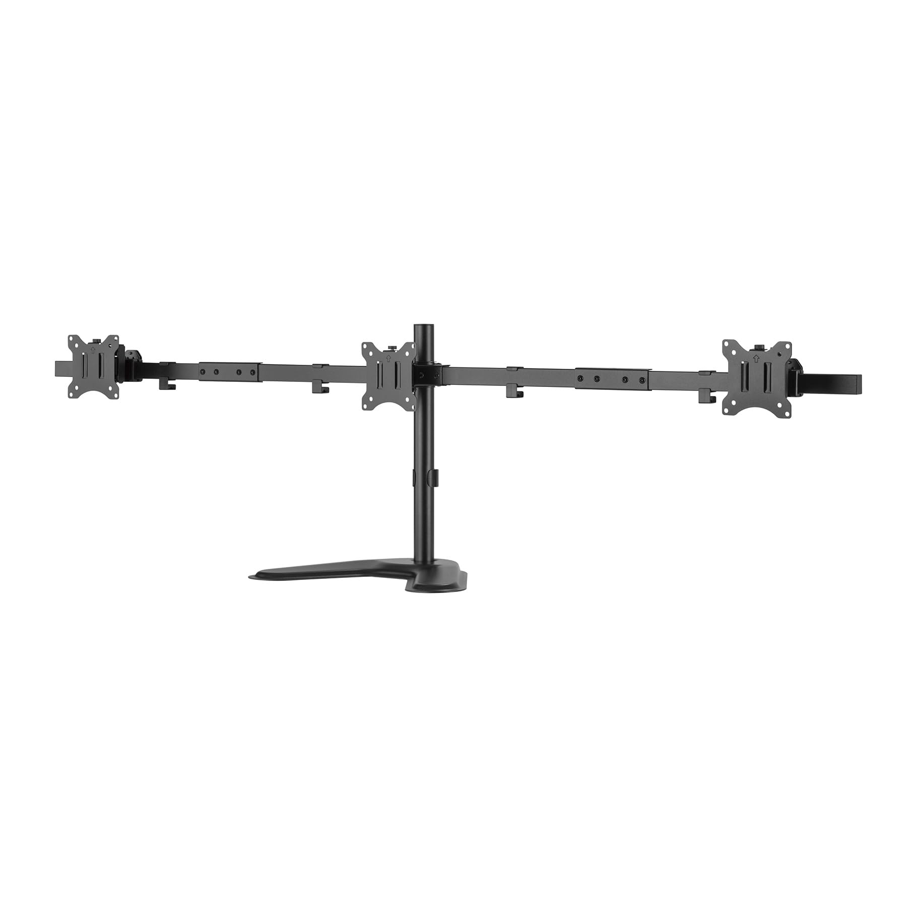 KIMEX - Support pour moniteurs PC - 3 écrans - Sens horizontal - 17-32 pouces - à poser -Inclinable, rotatif orientable - 015-1153