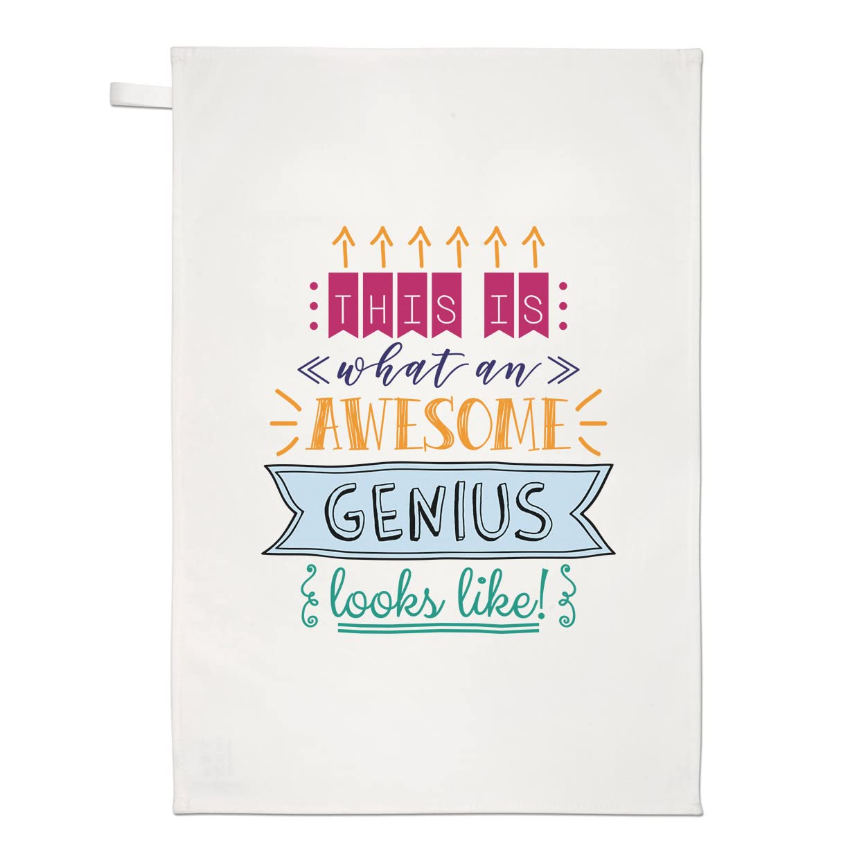 This is What an Awesome Genius Looks Like Tea Towel Dish Cloth