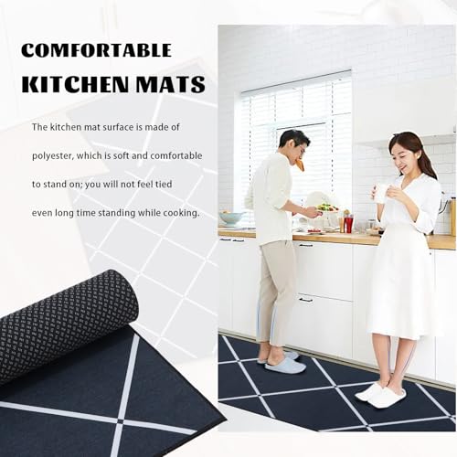 LY4U Kitchen Rug Set of 2, Washable Kitchen Floor Mats, Non-slip Runner - Image 3