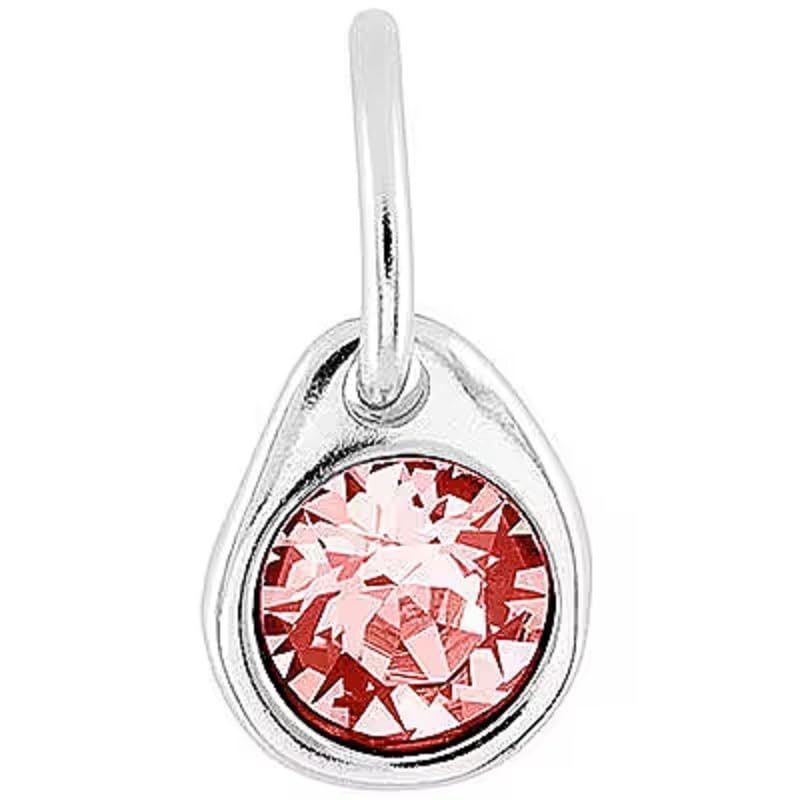 Uno de 50 Charm placcato argento Sterling con cristallo rosa