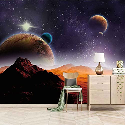 Toile panoramique 3D espace univers sticker mural géant 350x256