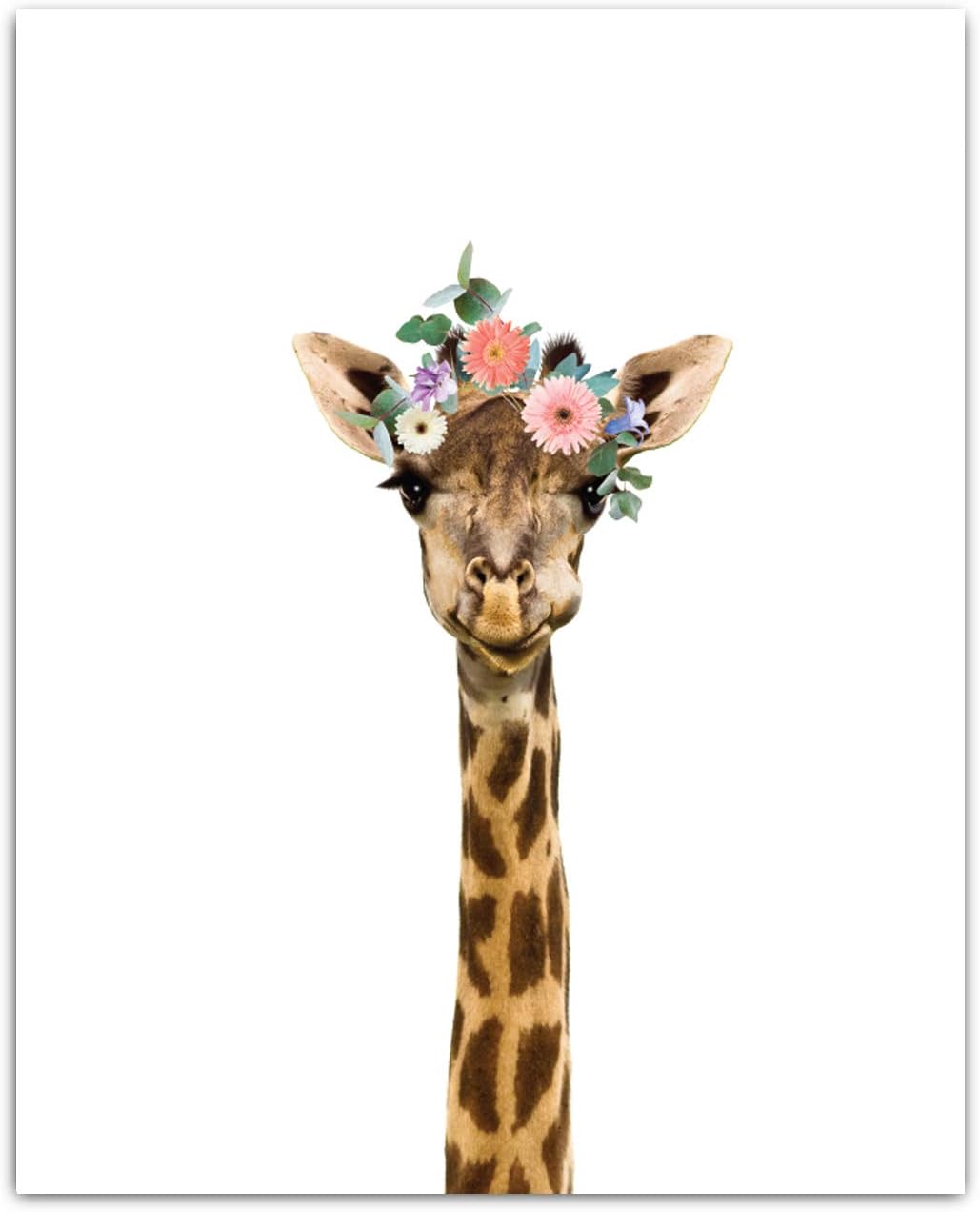 Amazon Com Designs By Maria Inc Floral Crown Safari Baby Animals Nursery Decor Art Set Of 4 Unframed Wall Prints 8x10 Option 4 Home Kitchen