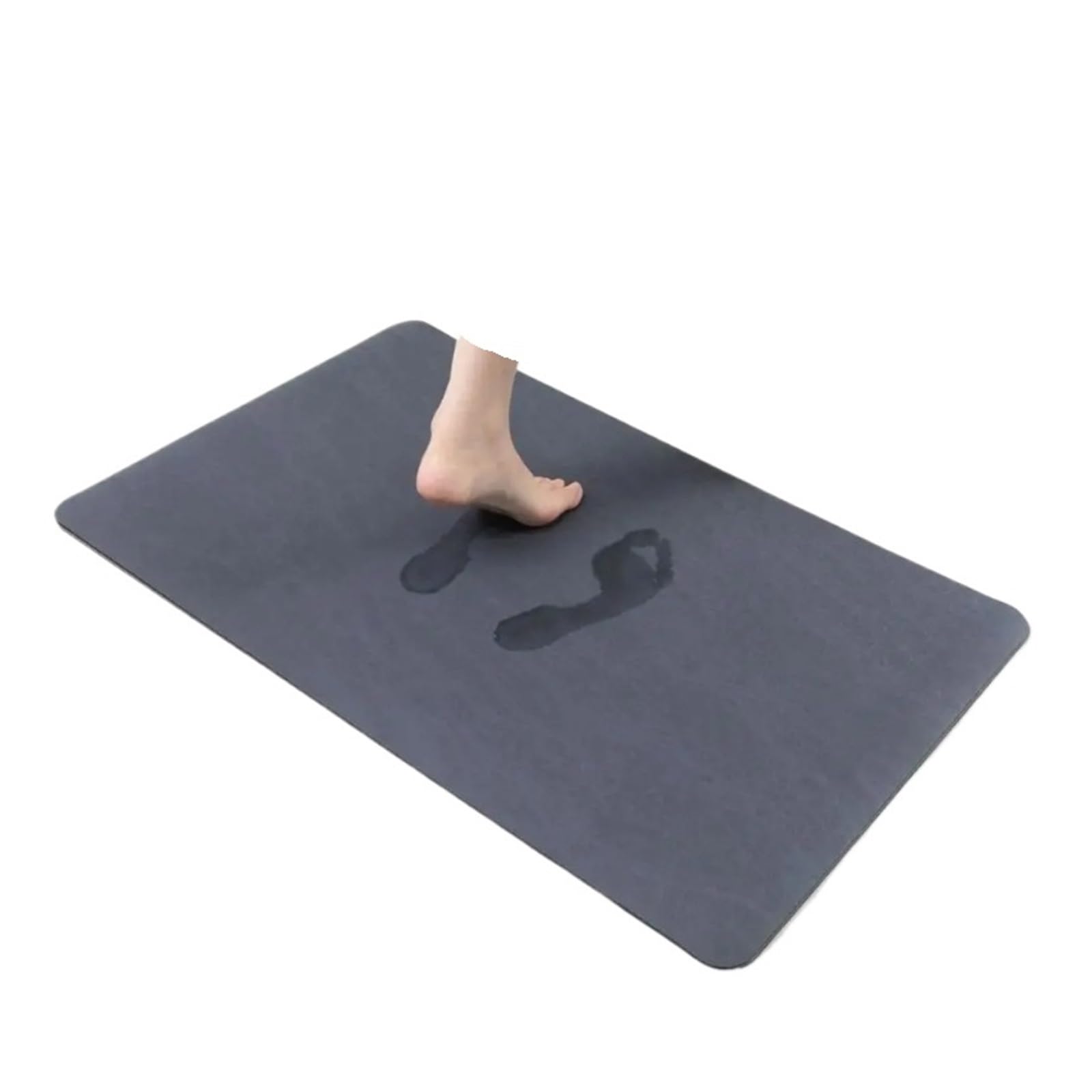 Tappetino antiscivolo in diatomite per cucina e bagno, tinta unita, decorazione per la casa, asciugatura rapida, 30 x 50 cm, elegante tappeto da ingresso assorbente e durevole