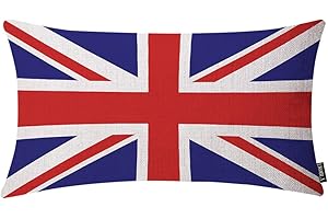 EKOBLA British Flag Union Jack Pillow Covers Throw Pillowcases