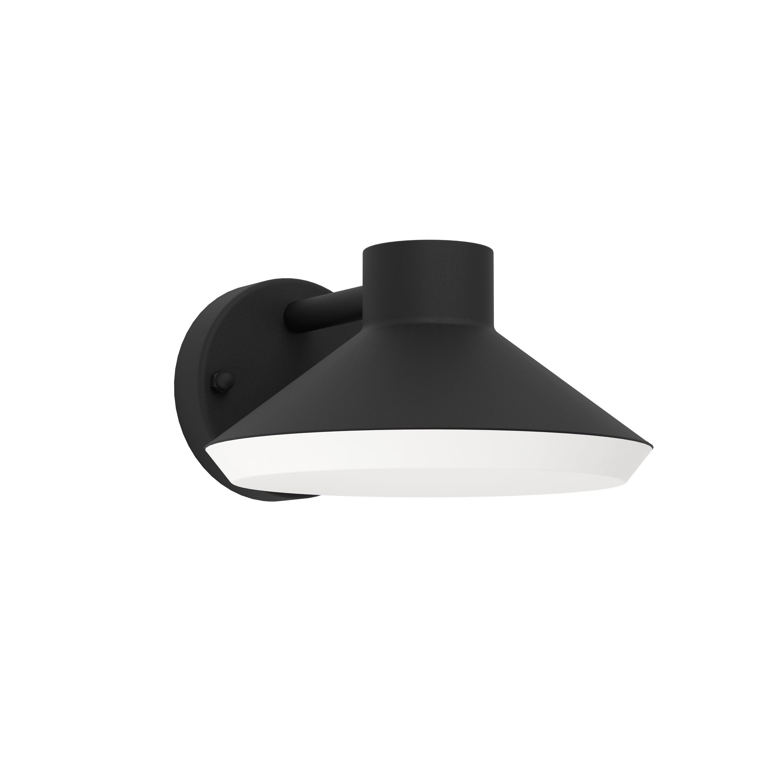 Eglo LED Outdoor wall Light Fixture Ninnarella, External Porch Lighting, Outside Spotlight, Downlight façade lamp, Black Metal and White Plastic, Warm White, IP44