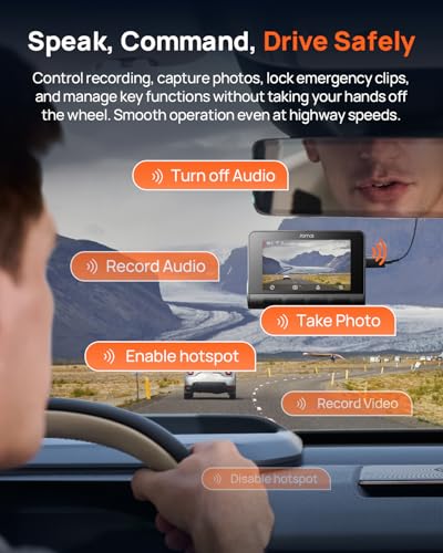 70mai 4K Dash Cam Front and Rear, 4K+1080P Dual STARVIS 2 Car Dash Camera for Cars, 4G LTE Remote Access, AI Motion Detection, WiFi 6, 5 GPS, 24H Parking Mode, HDR Night Vision, Voice Control, ADAS - image 8