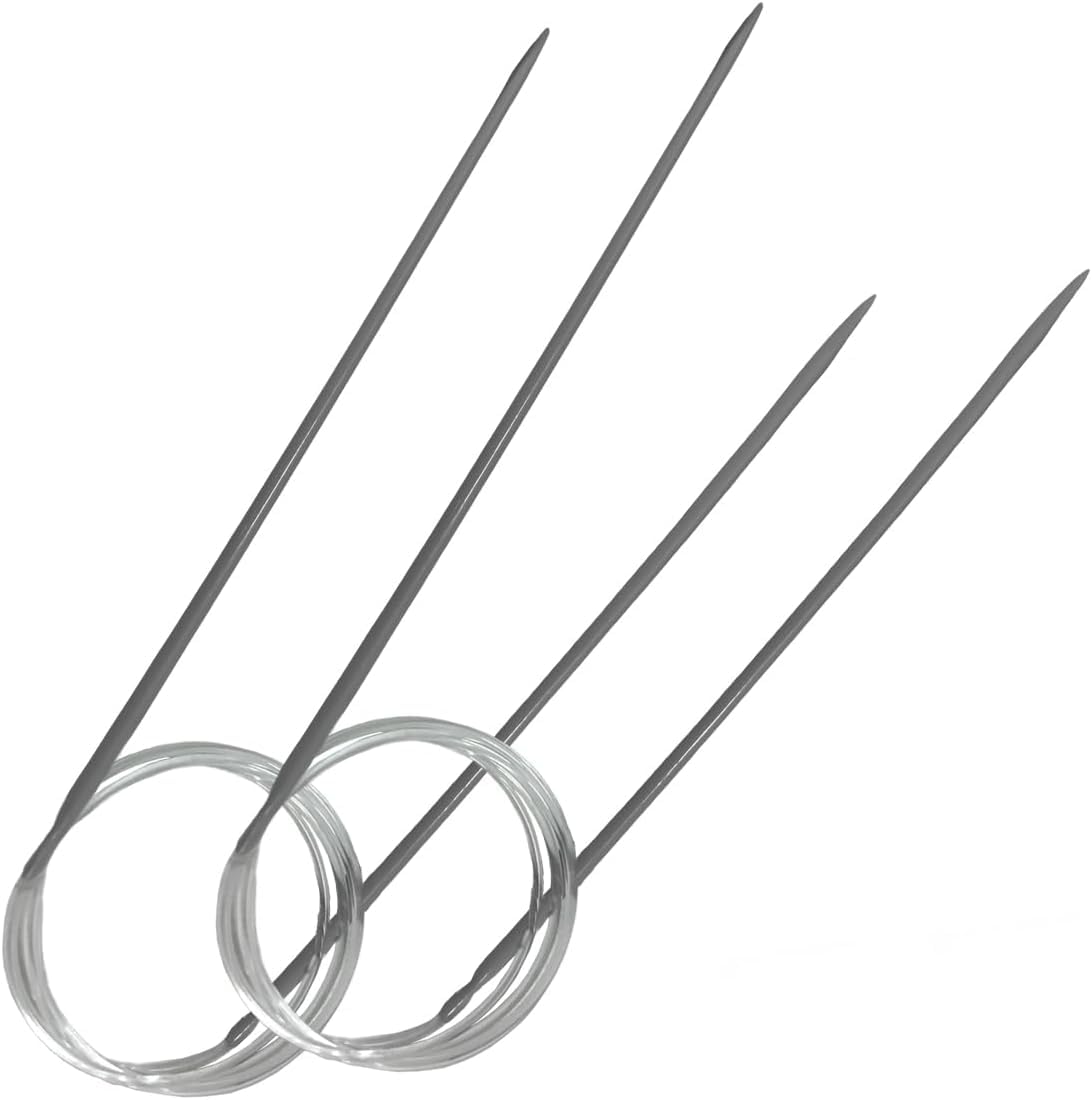JYC CREATIVE Pair of Knitting Needles 9mm x 35cm, Long Needles with Ergonomic Firm Grip Handle
