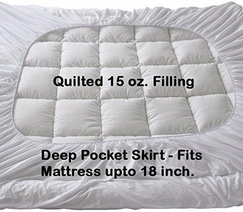 Miniatura 3 de Cobertor de colchón premium, hipoalergénico, marca Everest, de microfibra, extra acolchonado