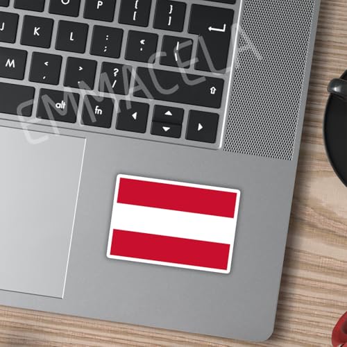 Image of (3PCS) Austria Flag Stickers, Austrian Sticker Countries Flag Waterproof Vinyl Decals For Laptops, Tumblers, Water Bottles, Books, Scrapbooks, Size 3 x 2 Inch