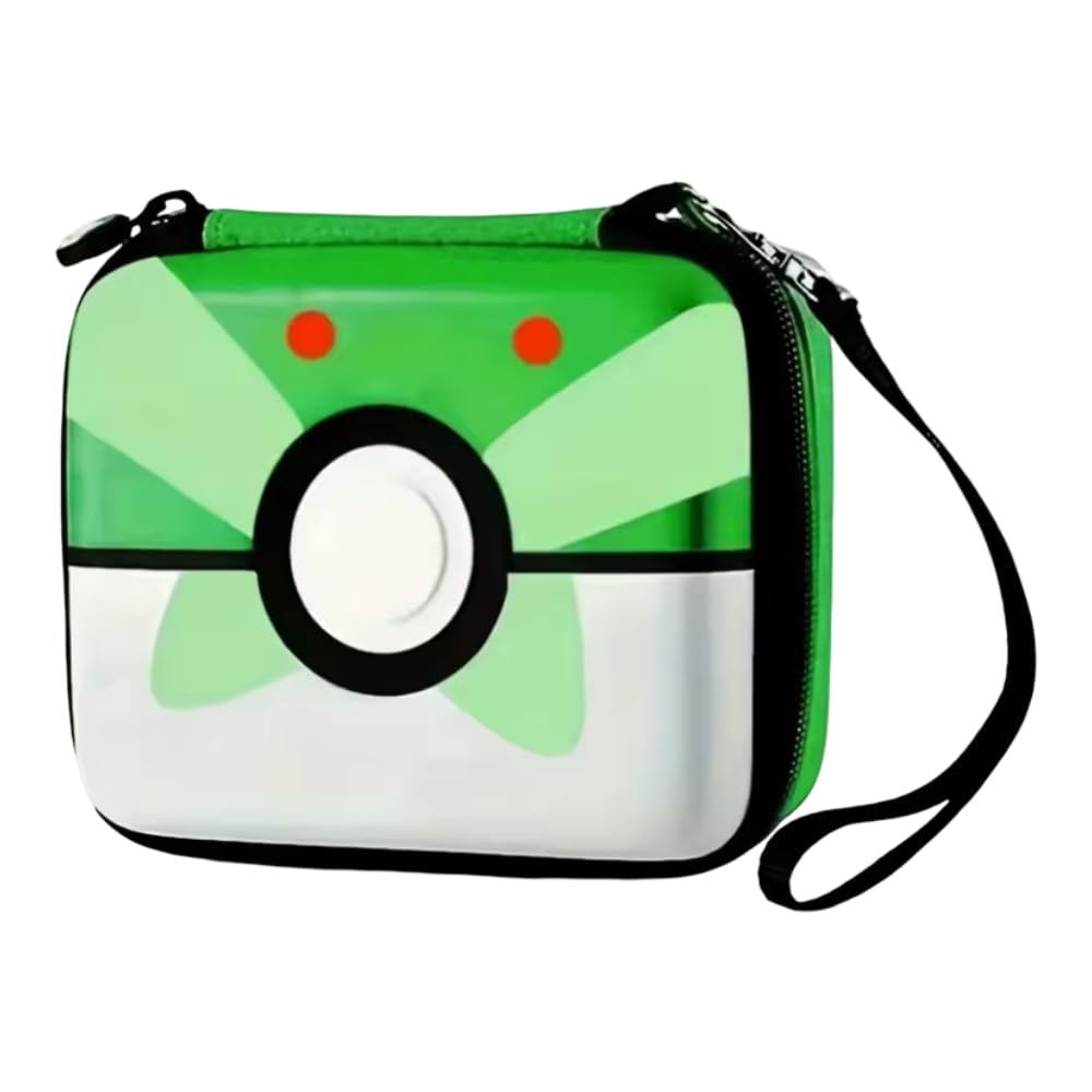 Pokemon | Zipped Trading Card Storage Box/Bag | Holds 400+ Cards | With Wrist Strap | Green