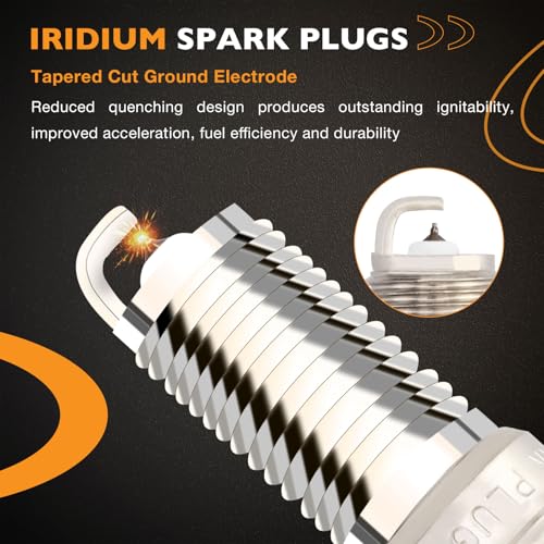 Image of F6T558 Ignition Coils & Spark Plugs (Set of 4) | Fit for Yamaha 2006-2015 FZS1000 FZ1, 2002-2006 YZF R1, 2006-2007 YZF R6, 2009-2020 Vmax 1700, Replaces# 5VY-82310-00-00