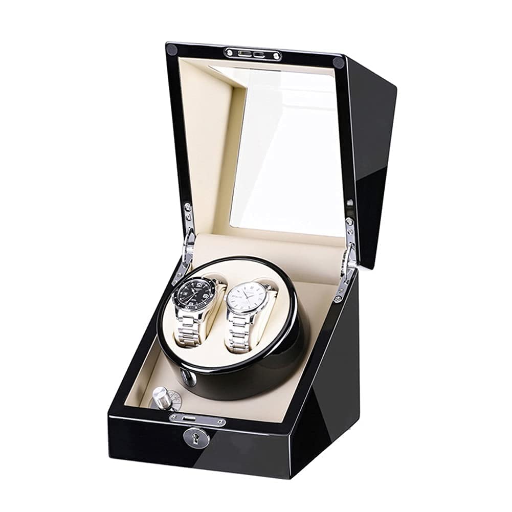 OLSKFUH Automatic Watch Winder Storage Dispaly Case With Quiet Motor And 5 Rotation Modes Wooden Shell For Most Wrist Watches,D