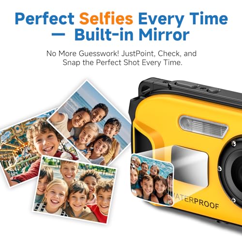 Image of Underwater Floating Digital Camera - 48MP HD Bare-Body Waterproof Camera, No Case Needed for Underwater Fun & Childhood Memories (Orange)