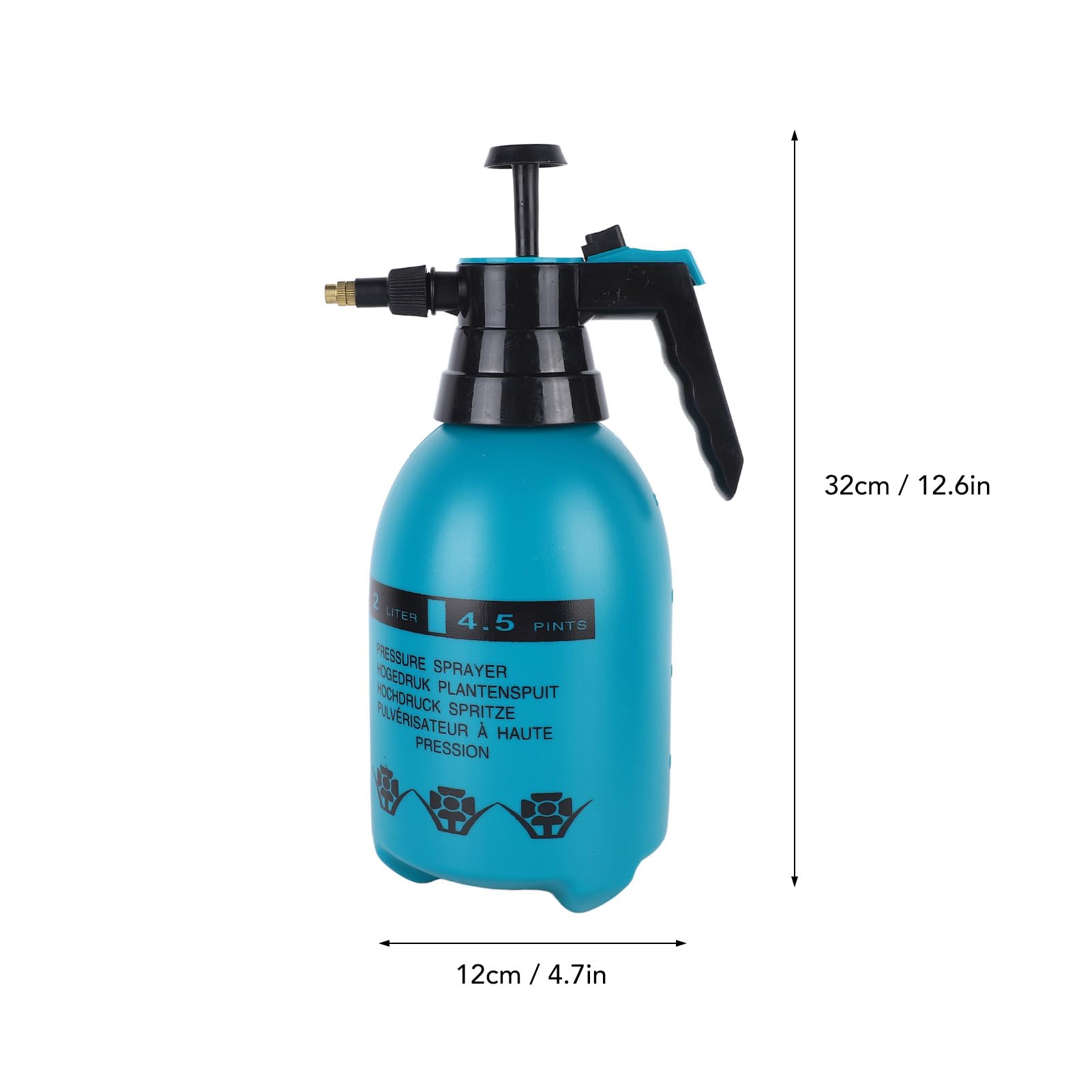 Pulverizador A Presión Con Bomba Manual, Pulverizador Manual Para Granja Y Campo Mango Ergonomico Botella Pulverizadora De Agua A Presion Para Cespe 2l