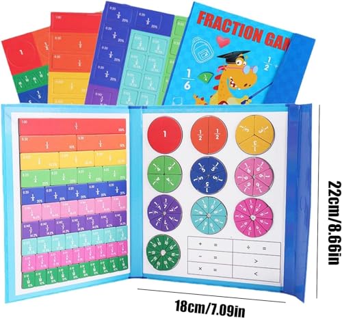 Mathematik-Ressourcen, Magnetische Bruchrechnen Material, Bruchrechnen Material Magnetisch, Magnetische Bruchfliesen und Bruchkreise für 3+ Kinder, Mathe Grundschule Material