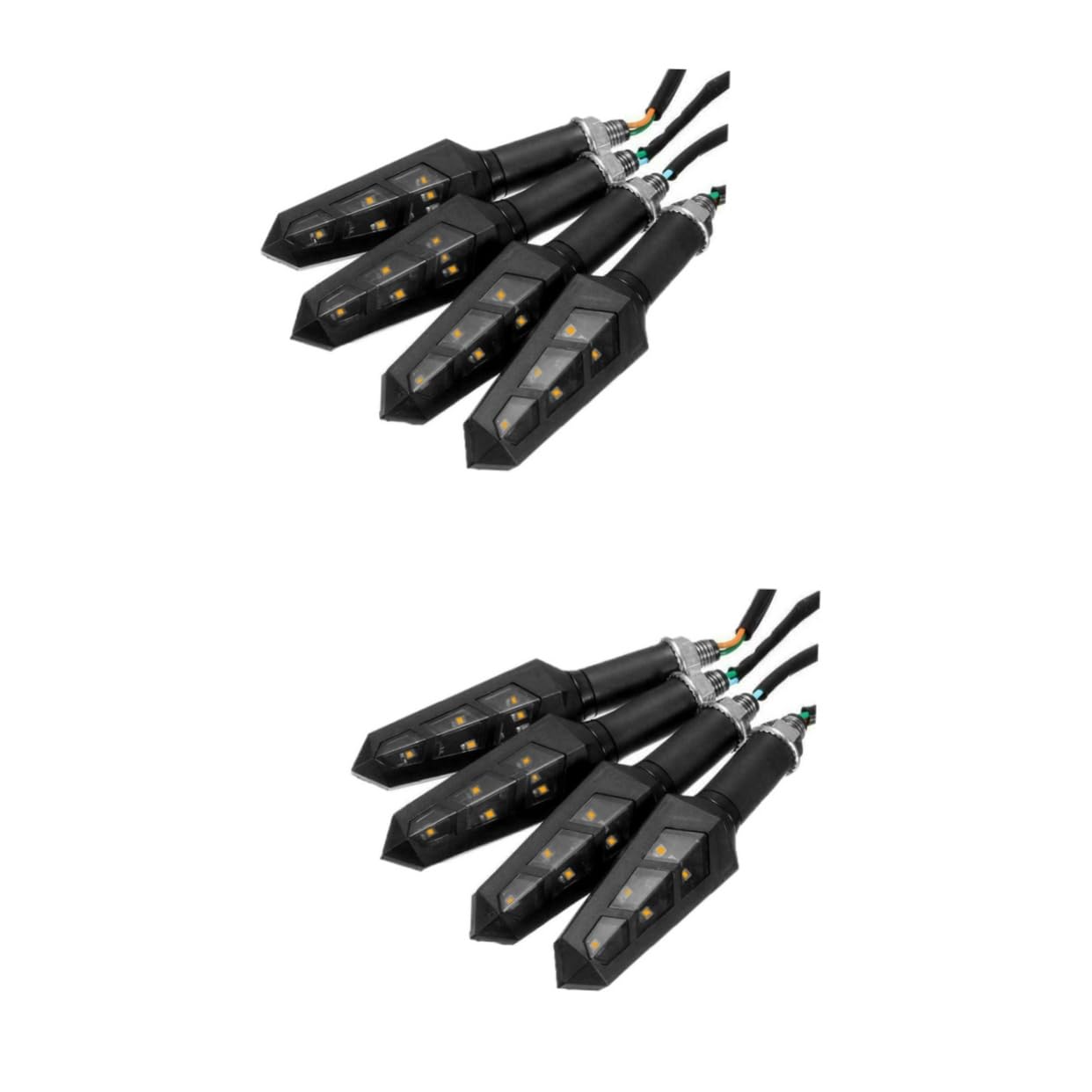 Gatuida8 Pcs Signal Light Motorkote Motor Cycle LED Indicators Motorcycle Lighting Motorcycle Accessories Motorcycle Lights Motorcycle Supplies Motorbike Turning Indicators Abs Black