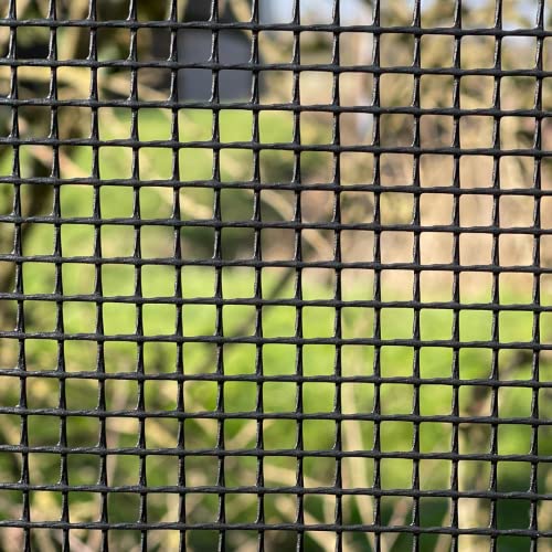 Plastic Mesh Fencing 1m x 10m 5mm Hole Black Plastic Garden