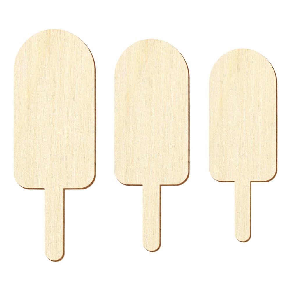 Palos de helado de madera V1, decoración para manualidades, 3-50 cm, paquete con 100 unidades, altura: 15 cm