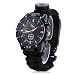 Men Women Emergency Survival Watch with Paracord,Compass,Whistle,Fire Starter, Analog Watches, Survival Gear,Water Resistant,Adjustable (Black)