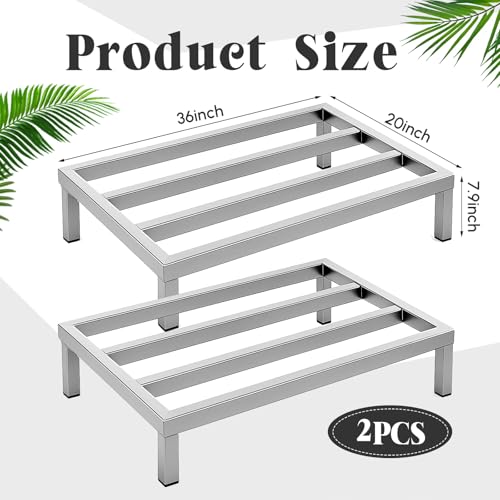Image of MorningRo 2 Pack Dunnage Rack 36 inch Long x 20 inch Wide, 7.9 inch Height