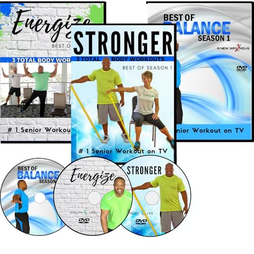 Exercise for Seniors DVD Collection- 6 Total Body Workouts + 10 Balance Workouts + Bonus Senior Exercise Gift- Easy to Follow. Fun to do! Exercise videos for seniors you will love
