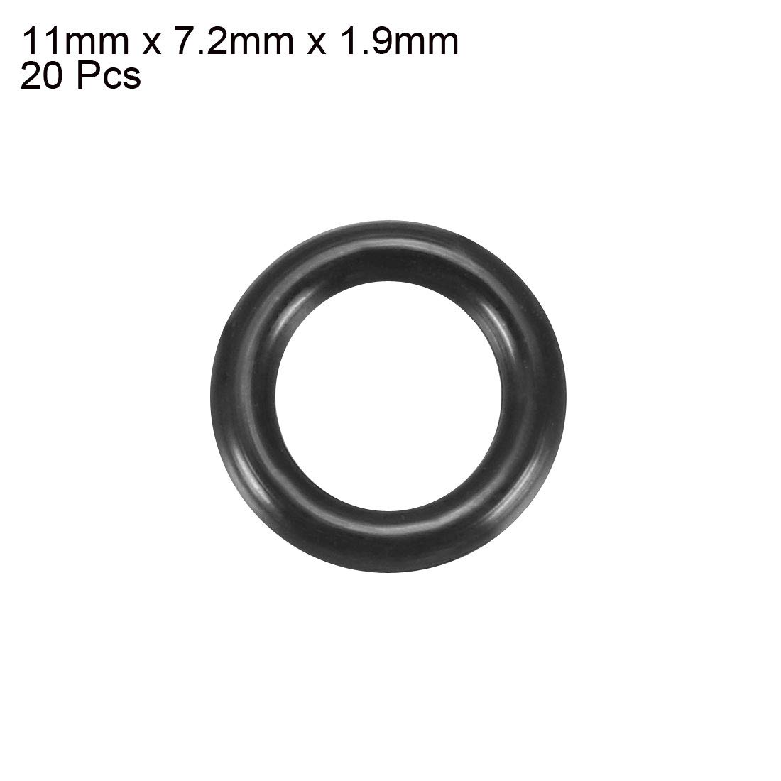 sourcing map 12 stuks. O-ringen nitrilrubber 7 mm x 11 mm x 2 mm afdichtringen afdichting 6mmx10mmx2mm