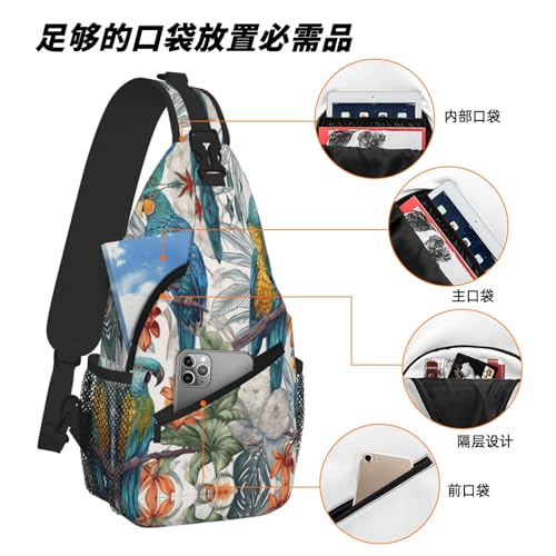 Sling bag urbana para hombre y mujer color negro miniatura 6