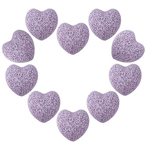 Corazón de piedra de lava morado contra el estrés para aromaterapia 2