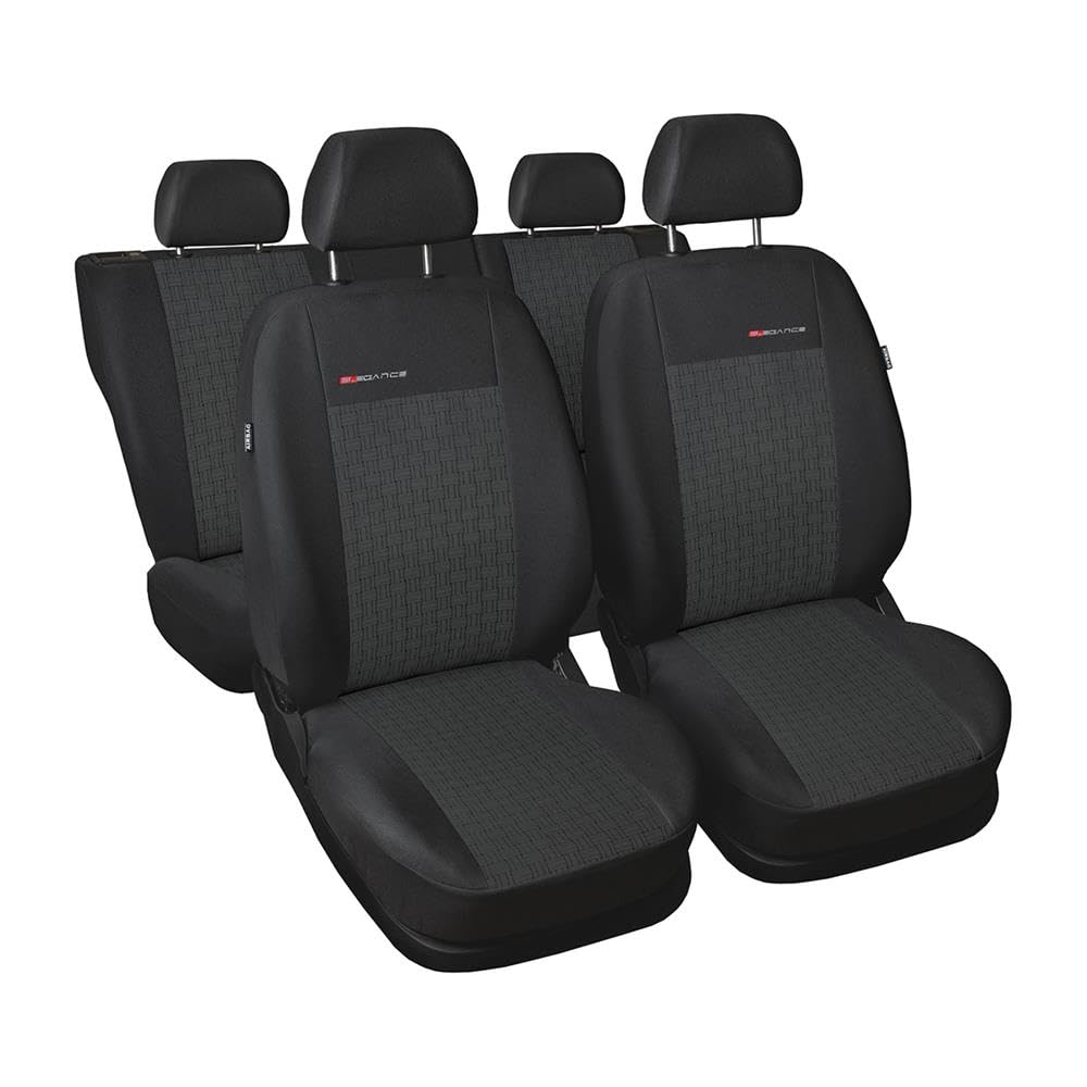 Mossa Fundas de Asientos adecuadas para Fiat Panda II Classic Hatchback, Furgoneta (2003-2012) - E1