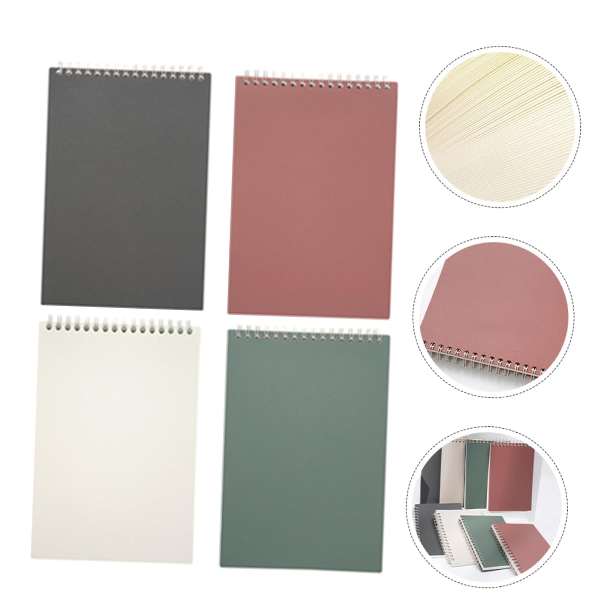 Operitacx 10pezzi Quaderni Con Chiusura Scatto Quaderni Minimalisti Righe Per Scuola Facile Trasporto Per Scrivere Disegnare Tenere Un