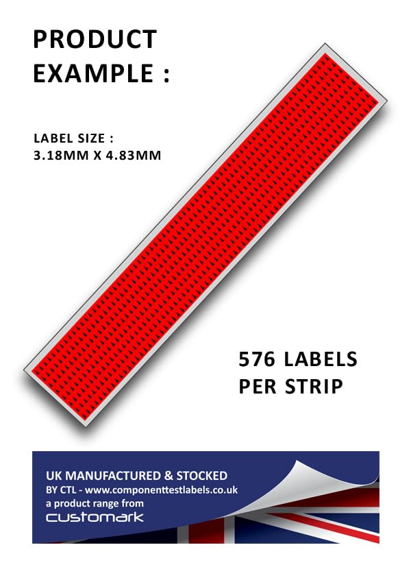 Inspection Arrow Labels - Vinyl/Nylon Cloth 3.18mm x 4.83mm Labels Stickers - Price per Pack of 5760 Labels (P/NO. 7824403AMZ) - Image 3