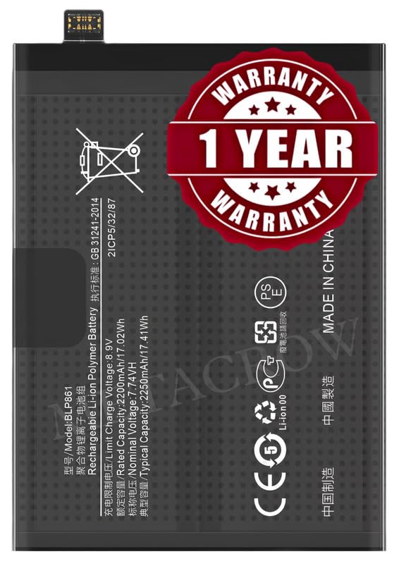 Image of Original BLP861 Battery Compatible for OnePlus Nord 2 5G - (4500mAh) - 1 Year Warranty BC460