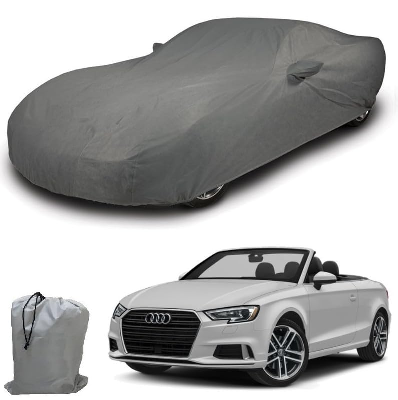 Image of ARCUATE Triple Layer Custom fit Car Body Cover for Audi A3 Cabriolet |Top Layer Dustrproof | Middle Layer Waterproof | Bottom Layer Scratch Protection | Outdoor Indoor Fabric