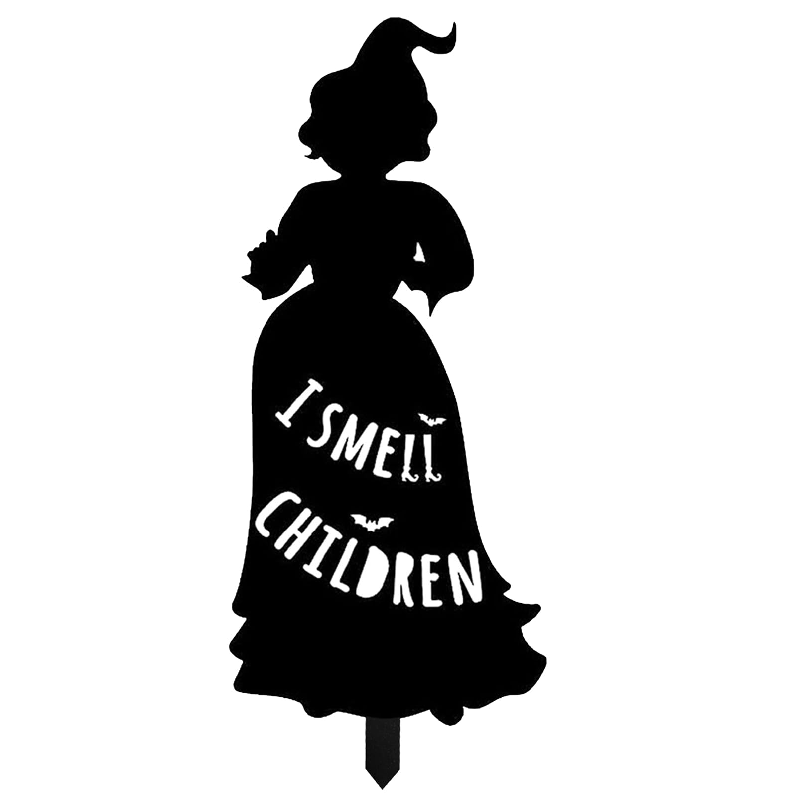 Carotoe Type C Witch Outdoor Lawns Sign Bewitching Halloween Yard Sign Ornament Black Witch Outdoor Lawns Stake Decors Yard