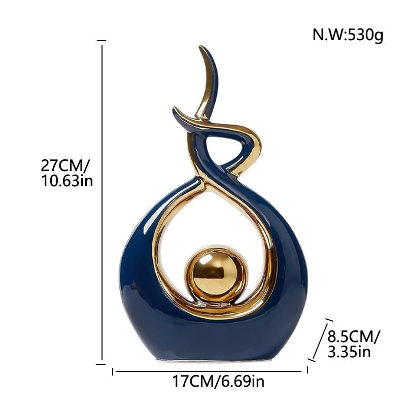 ELEGANTZ Abstract Art Ceramic Statues – Modern Shelf Decorations – Centerpiece Luxury Table Decorations for Living Room, Coffee Table, Office – Elegant Home - Ornaments for Home Decor - 1 Pc - Image 6