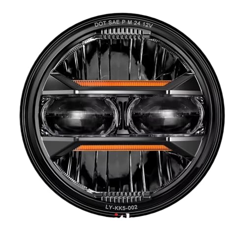 Optique phare rond LED 5.75 pouces antibrouillards finition haut de gamme Dyna