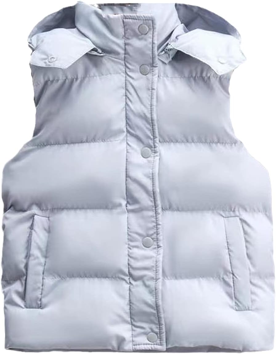 Yiqinyuan Hooded Child Waistcoat Jackets Kids Jackets Warm Cotton Baby Girls Boys Vest Children Outerwear for Spring Autumn