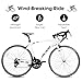 HH HILAND 700C Road Bike, 14 Speeds Sport Bike, Light Weight Aluminum Frame, Racing Bike for Men Women Adult Bicycle White 53 CM Frame