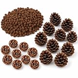 Pyralidsg 120 Piezas Piñas para Decorar, Tres Tipos Conos de Pino Naturales, Piñas Decorativas Navidad, para Manualidades Boda Árbol de Navidad Otoño Invierno Decoración del Hogar