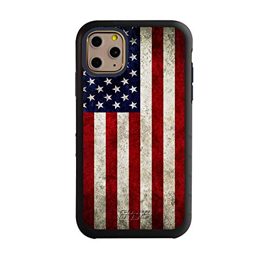 Guard Dog Protective Hybrid Case For Iphone 11 Pro American Flag Design – Old Glory Black With Dark Blue Silicone #TOP18