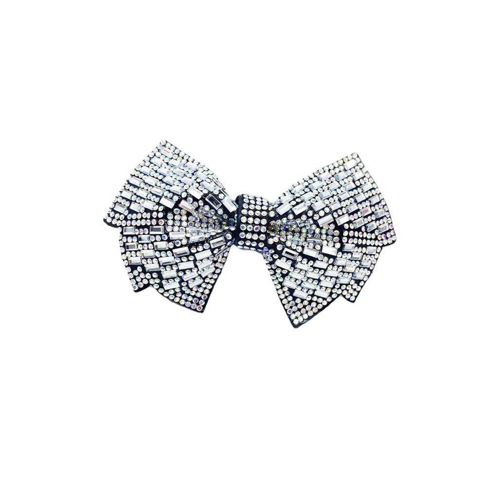 Pince à cheveux avec nœud en diamant d'eau éclatant et clip une ligne