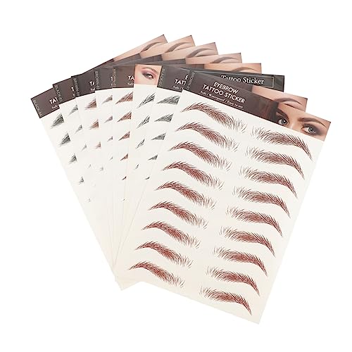 Healvian 8 Piezas Adhesivo Ecológico Imitación Cejas ceja de imitación cejas de belleza pegatinas ceja falsa pegatinas ceja pegatinas etiqueta engomada de la ceja aseo pegatinas
